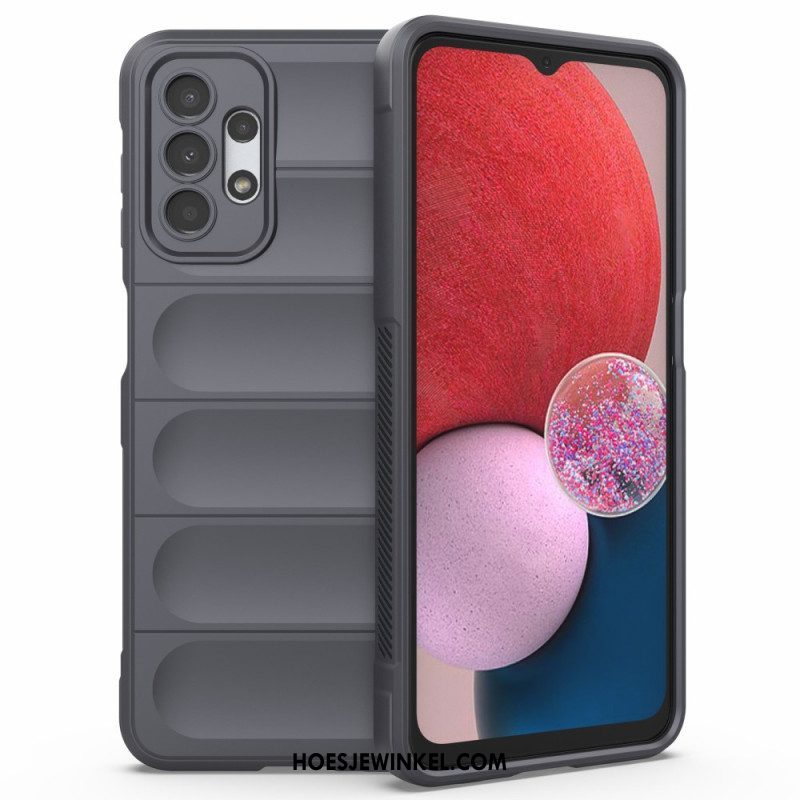 Hoesje voor Samsung Galaxy A13 Imitatielakleer Met Knoop