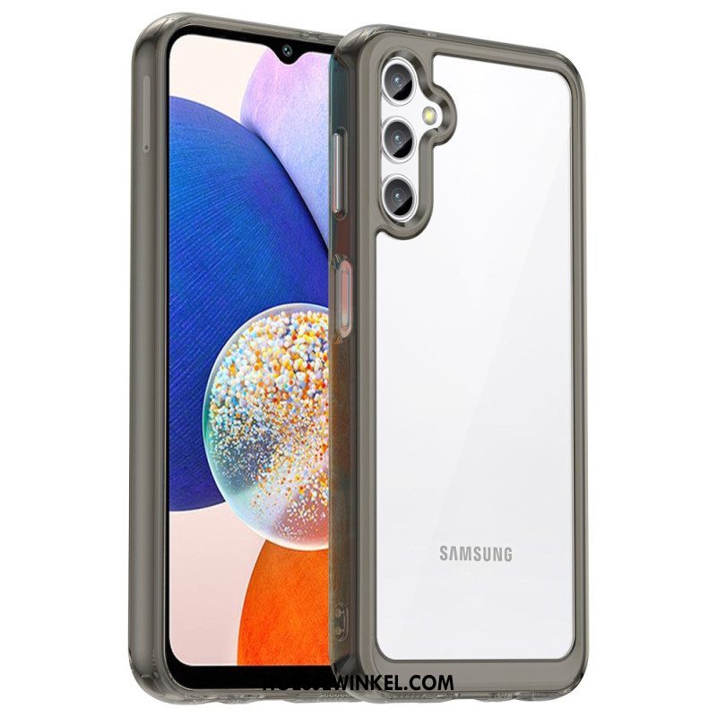 Hoesje voor Samsung Galaxy A14 / A14 5G Leer Textuur