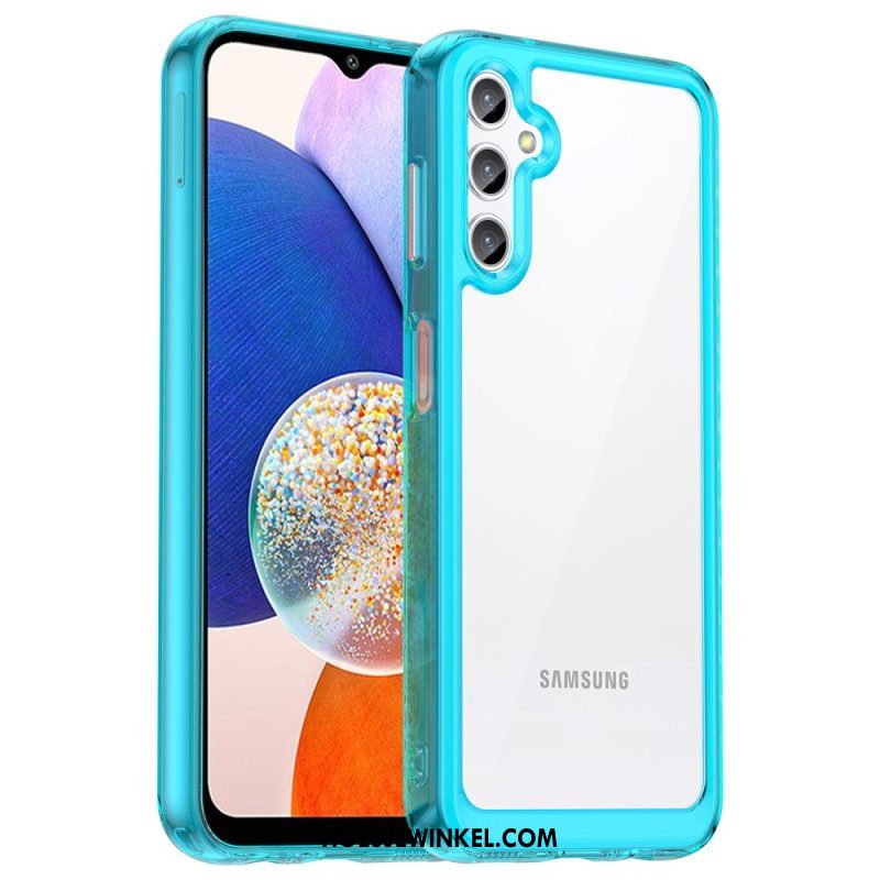 Hoesje voor Samsung Galaxy A14 / A14 5G Leer Textuur