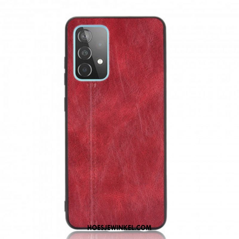 Hoesje voor Samsung Galaxy A52 4G / A52 5G / A52s 5G Couture-leereffect