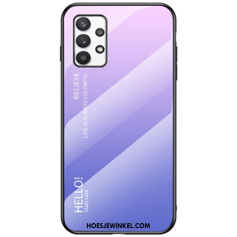 Hoesje voor Samsung Galaxy A53 5G Gehard Glas Hallo