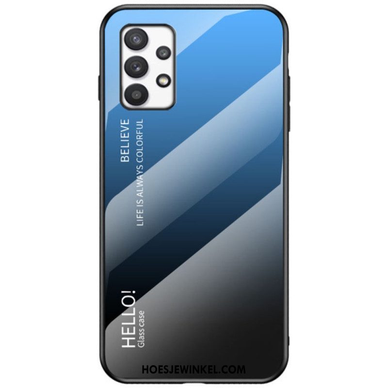 Hoesje voor Samsung Galaxy A53 5G Gehard Glas Hallo