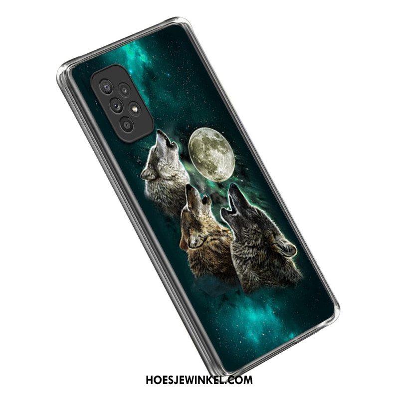 Hoesje voor Samsung Galaxy A53 5G Naadloze Wolven