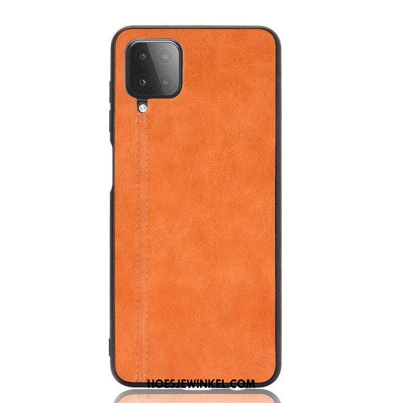 Hoesje voor Samsung Galaxy M12 / A12 Couture-leereffect