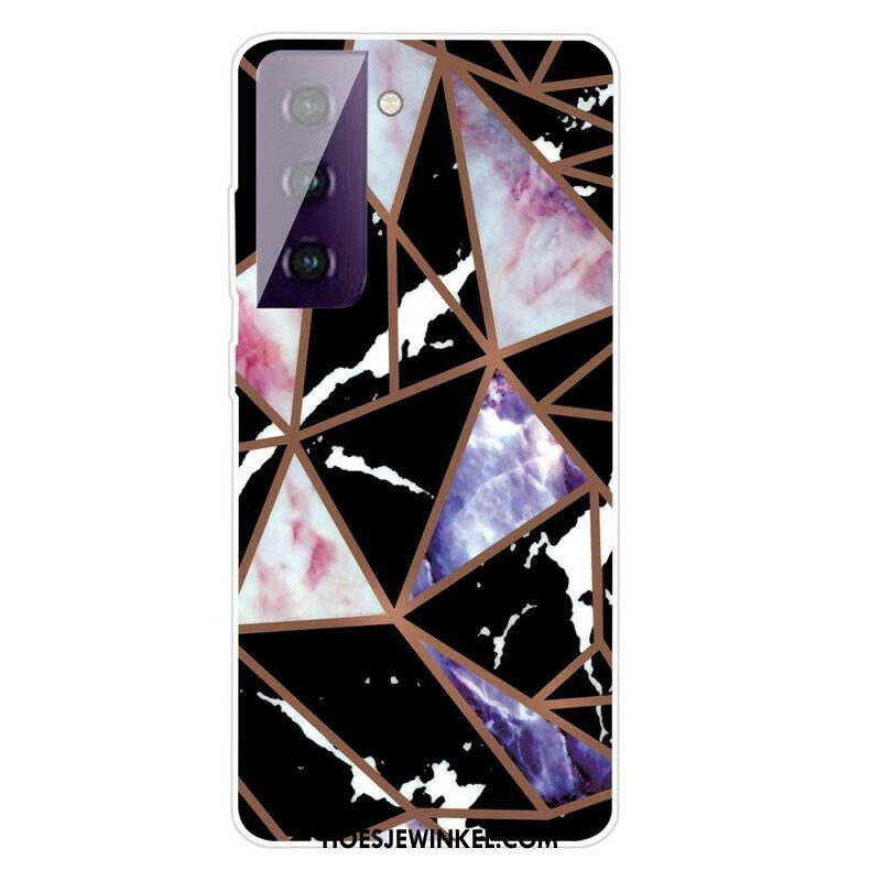 Hoesje voor Samsung Galaxy S21 FE Weiger Geometrisch Marmer