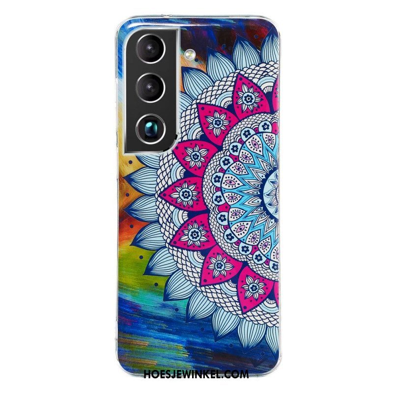 Hoesje voor Samsung Galaxy S22 5G Fluorescerende Bloemenserie