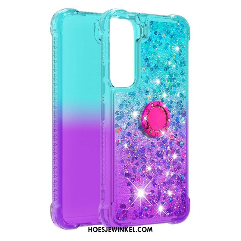 Hoesje voor Samsung Galaxy S22 5G Glitter Ringbeugel