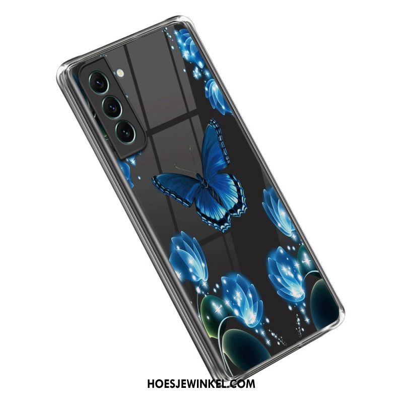 Hoesje voor Samsung Galaxy S23 Plus 5G Blauwe Vlinders