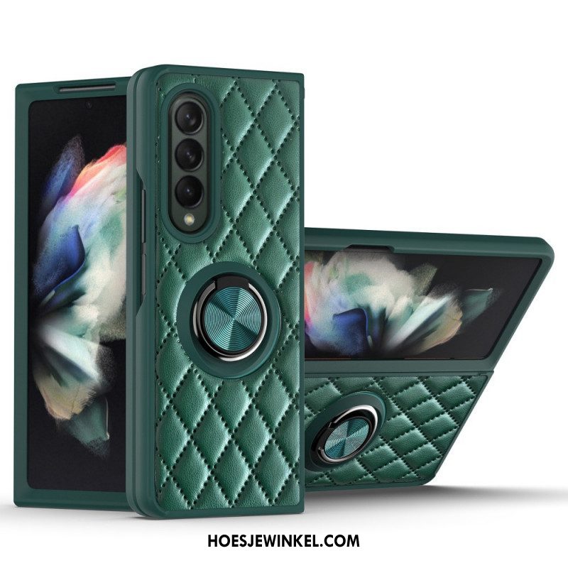 Hoesje voor Samsung Galaxy Z Fold 3 5G Gevoerd Met Ring-support