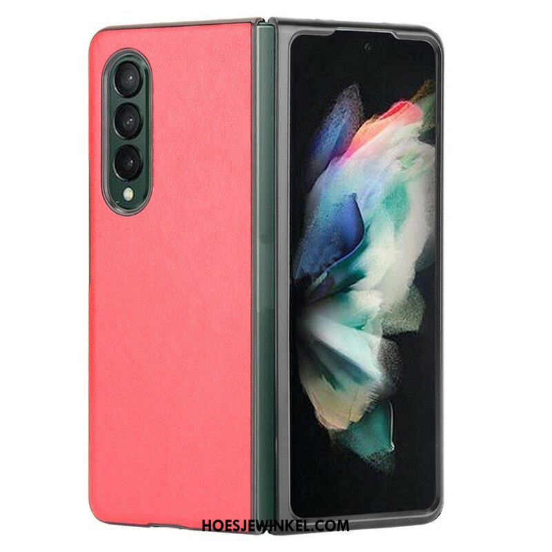 Hoesje voor Samsung Galaxy Z Fold 3 5G Litchi-leereffect