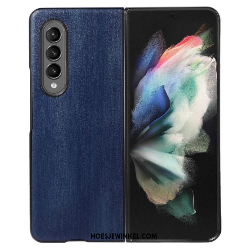 Hoesje voor Samsung Galaxy Z Fold 4 Faux Verouderd Leer