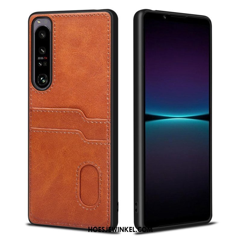 Hoesje voor Sony Xperia 1 IV Dubbele Kaarthouder