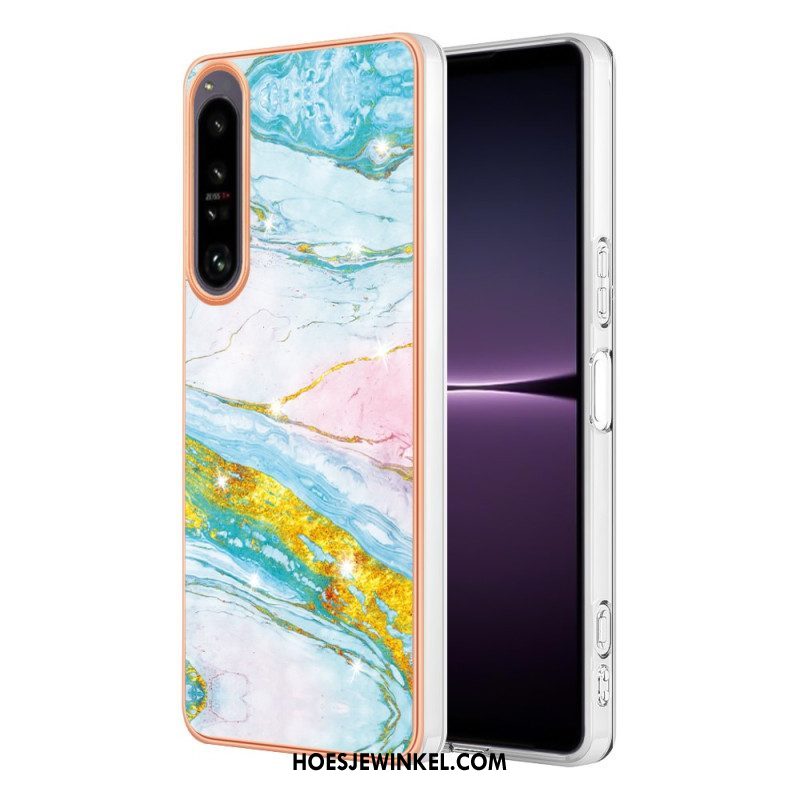 Hoesje voor Sony Xperia 1 IV Gekleurd Marmer