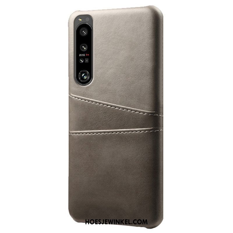 Hoesje voor Sony Xperia 1 IV Kaarthouder Met Leereffect