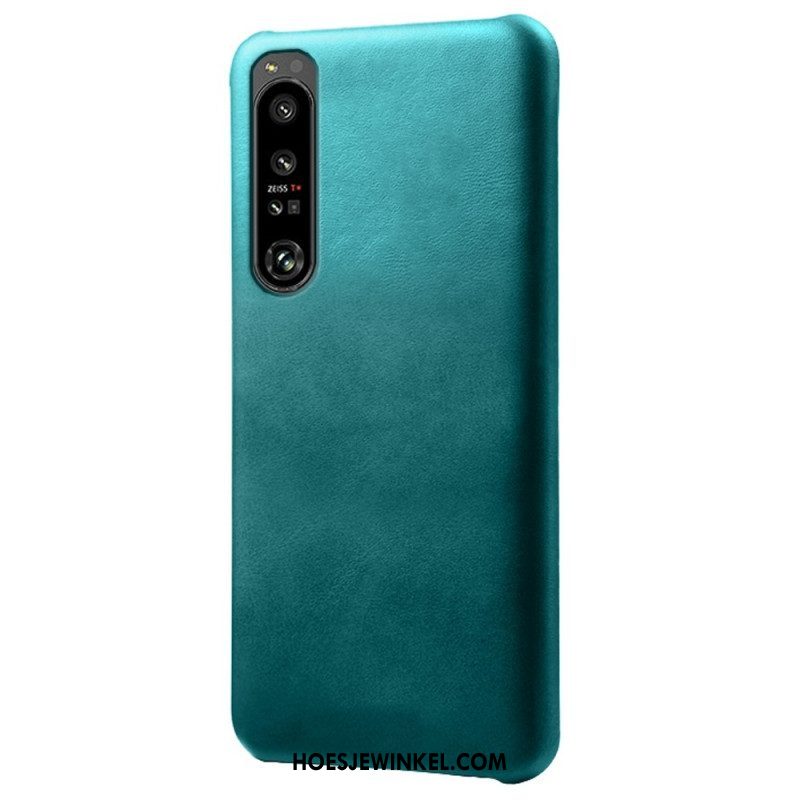 Hoesje voor Sony Xperia 1 IV Leer-effect