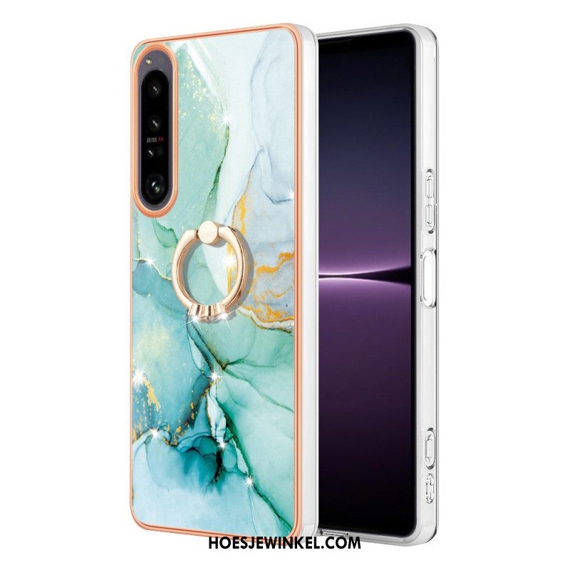 Hoesje voor Sony Xperia 1 IV Marmer Met Ringsteun