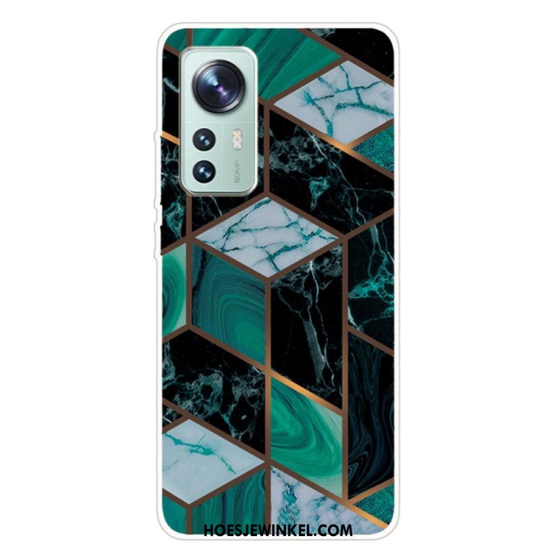 Hoesje voor Xiaomi 12 / 12X Siliconen Marmeren Geometrie