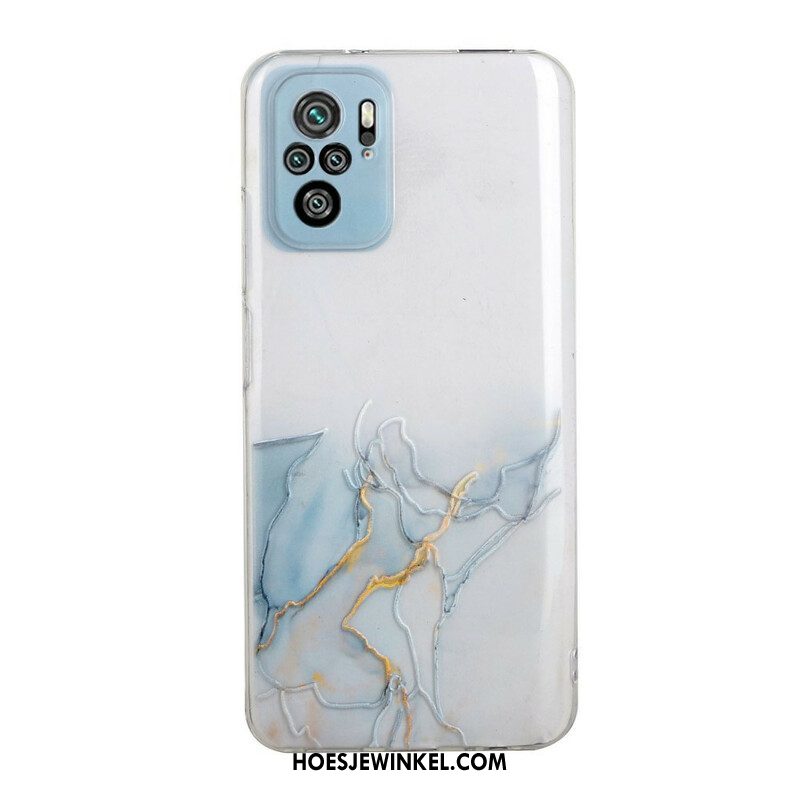 Hoesje voor Xiaomi Redmi Note 10 / 10S Siliconen Marmereffect