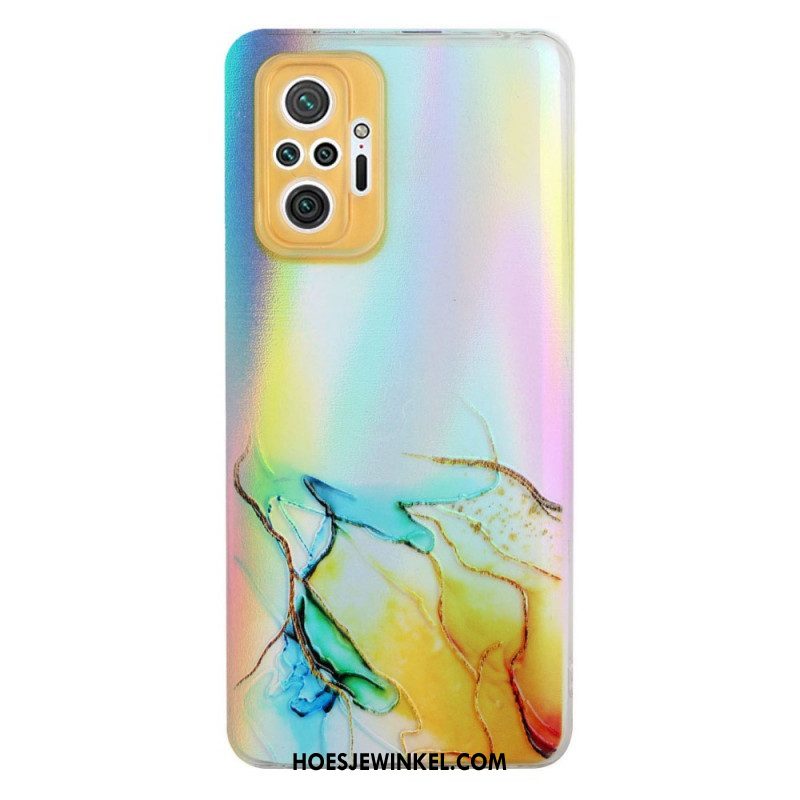 Hoesje voor Xiaomi Redmi Note 10 Pro Marmer Met Lasereffect