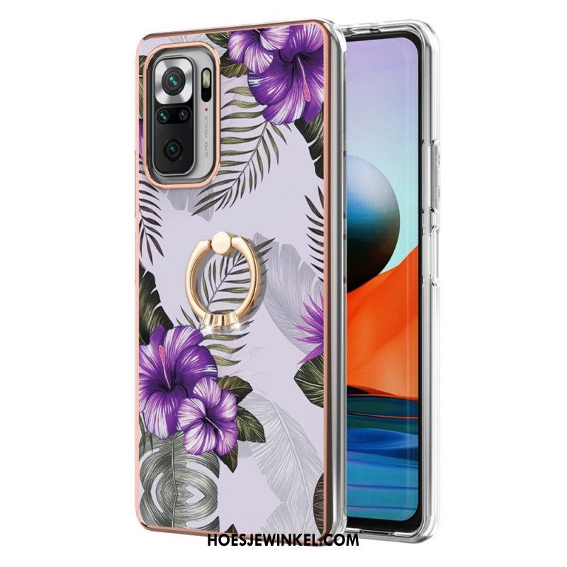 Hoesje voor Xiaomi Redmi Note 10 Pro Ringbeugel Bloemen