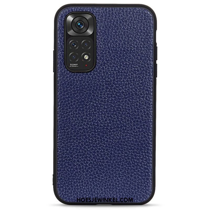 Hoesje voor Xiaomi Redmi Note 11 / 11S Echt Litchi-leer