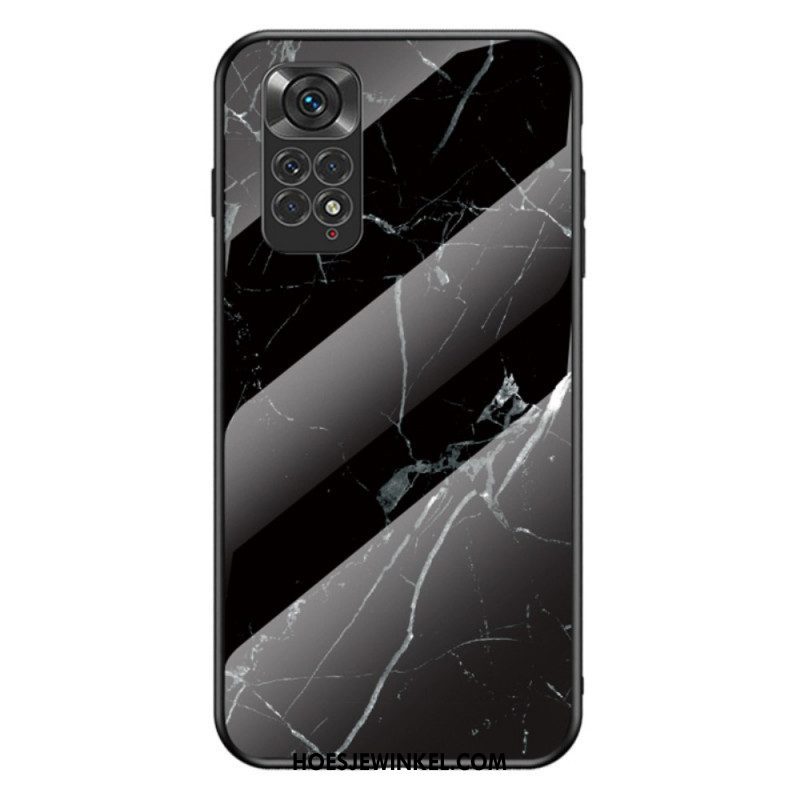 Hoesje voor Xiaomi Redmi Note 11 / 11S Marmeren Kleuren Gehard Glas