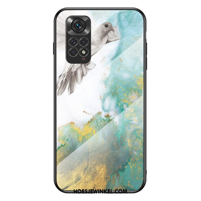 Hoesje voor Xiaomi Redmi Note 11 / 11S Marmeren Kleuren Gehard Glas