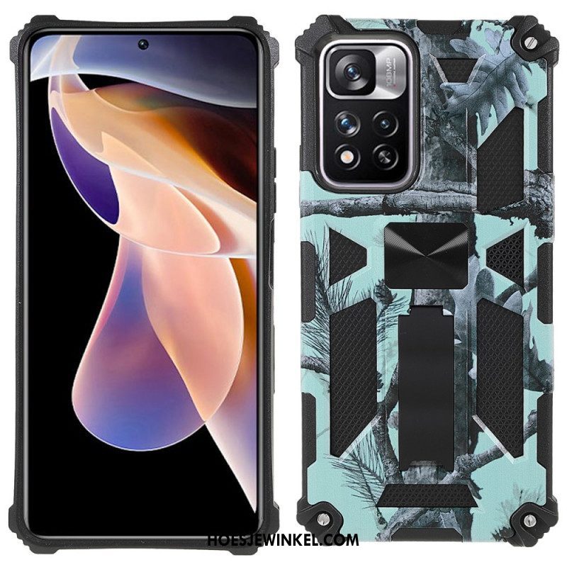 Hoesje voor Xiaomi Redmi Note 11 Pro Plus 5G Camouflage Verwijderbare Ondersteuning