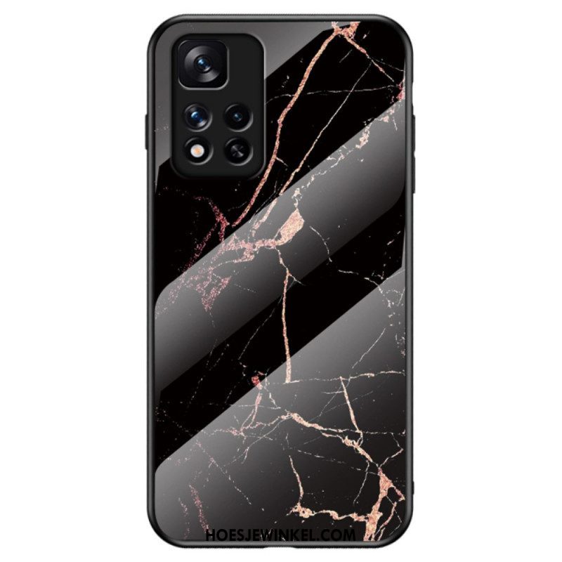 Hoesje voor Xiaomi Redmi Note 11 Pro Plus 5G Marmeren Kleuren Gehard Glas