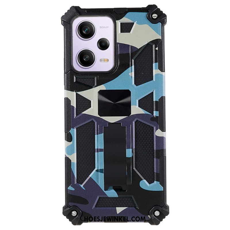 Hoesje voor Xiaomi Redmi Note 12 5G Camouflage Verwijderbare Ondersteuning