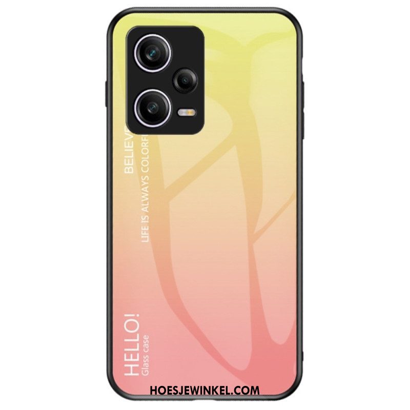 Hoesje voor Xiaomi Redmi Note 12 Pro Gehard Glas Hallo