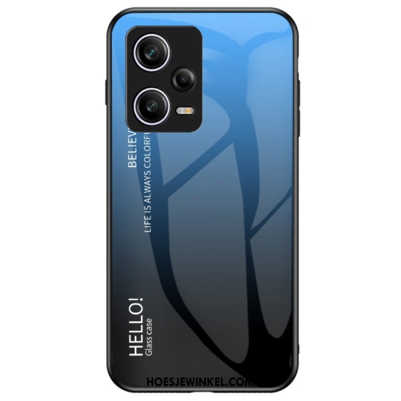 Hoesje voor Xiaomi Redmi Note 12 Pro Gehard Glas Hallo