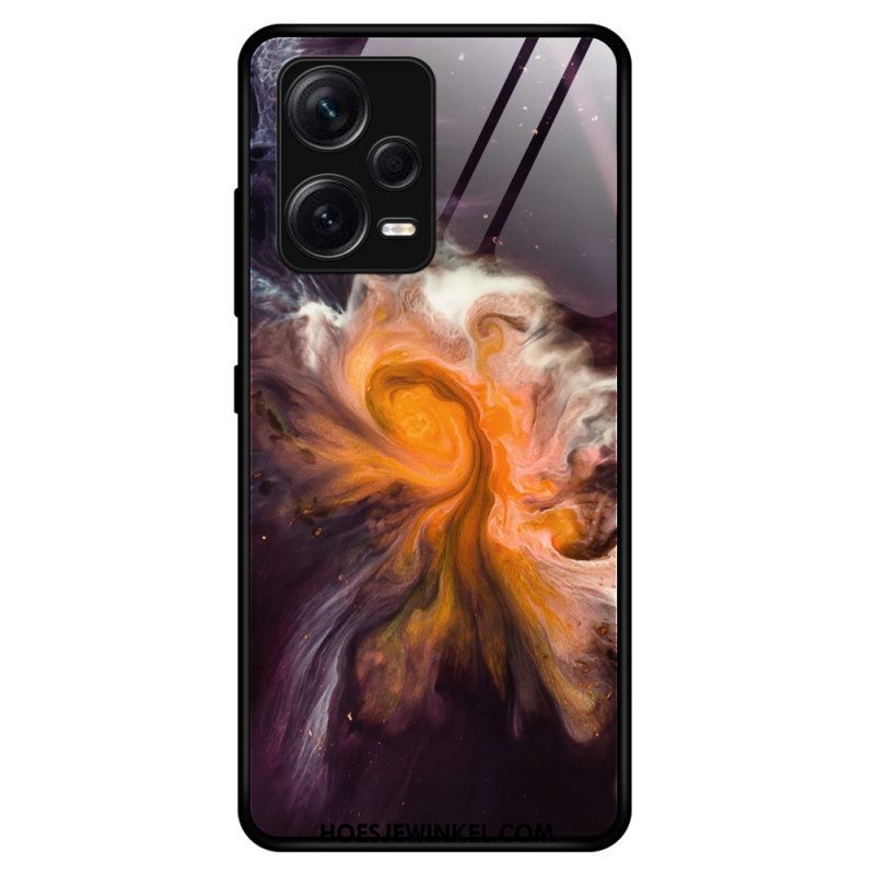 Hoesje voor Xiaomi Redmi Note 12 Pro Plus Marmeren Kleuren Gehard Glas