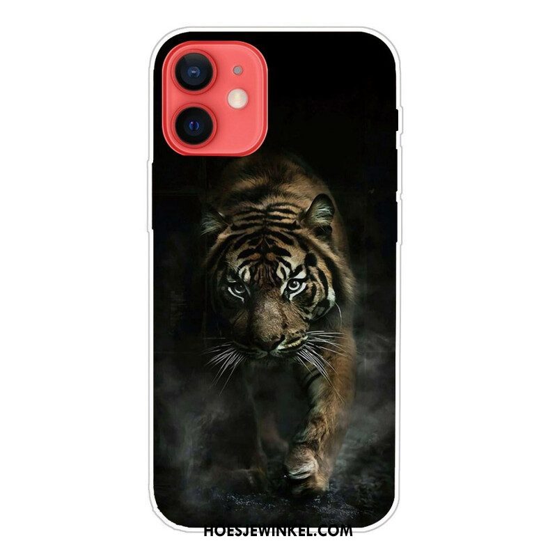 Hoesje voor iPhone 13 Mini Flexibele Tijger