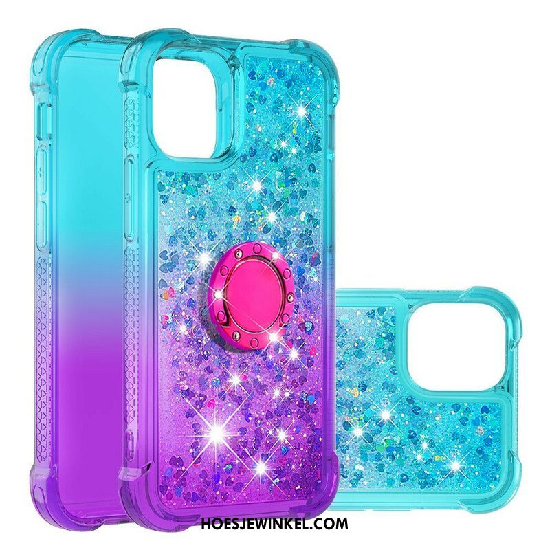 Hoesje voor iPhone 13 Mini Glitter Ringbeugel