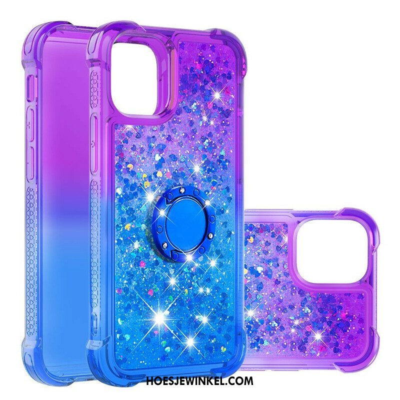 Hoesje voor iPhone 13 Mini Glitter Ringbeugel