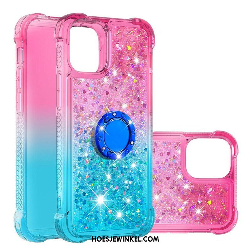 Hoesje voor iPhone 13 Mini Glitter Ringbeugel