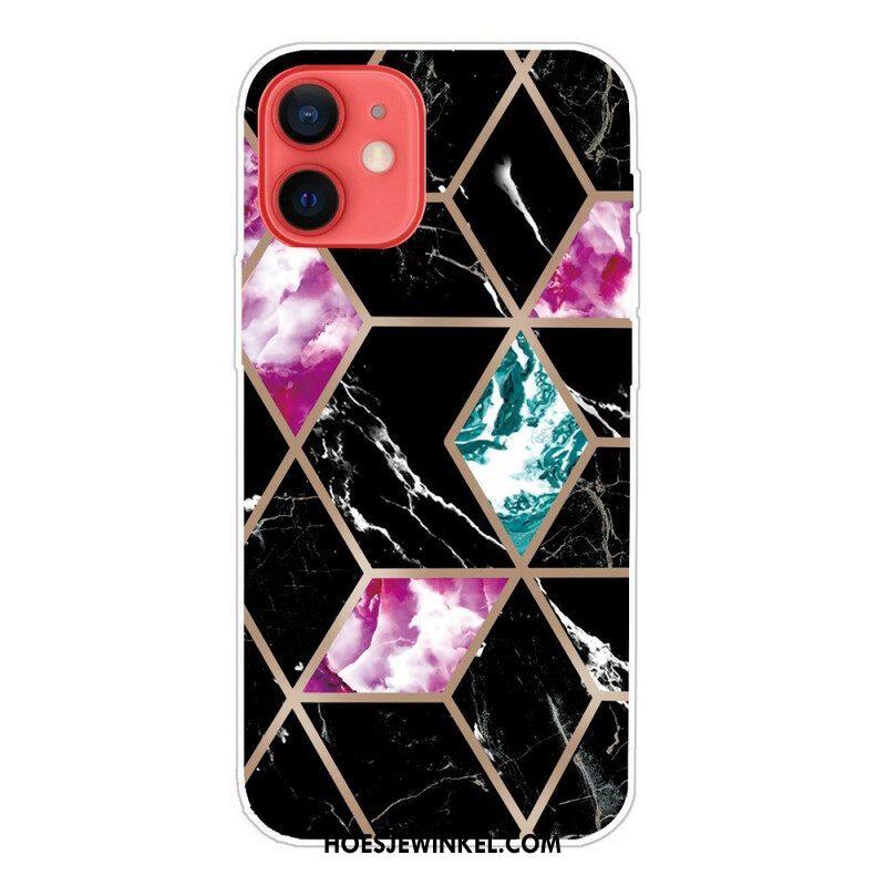 Hoesje voor iPhone 13 Mini Variabel Geometrisch Marmer