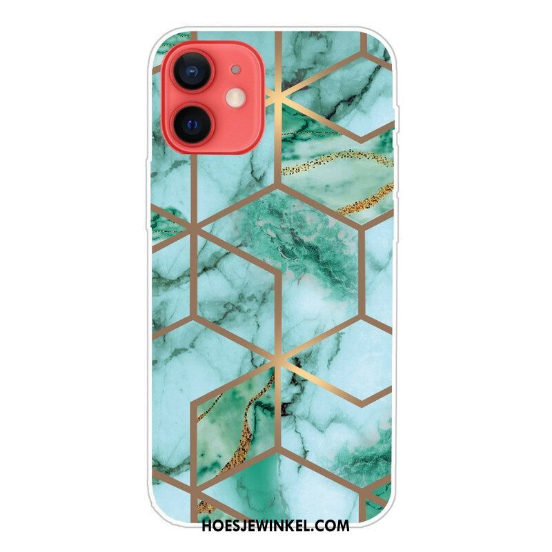 Hoesje voor iPhone 13 Mini Variabel Geometrisch Marmer