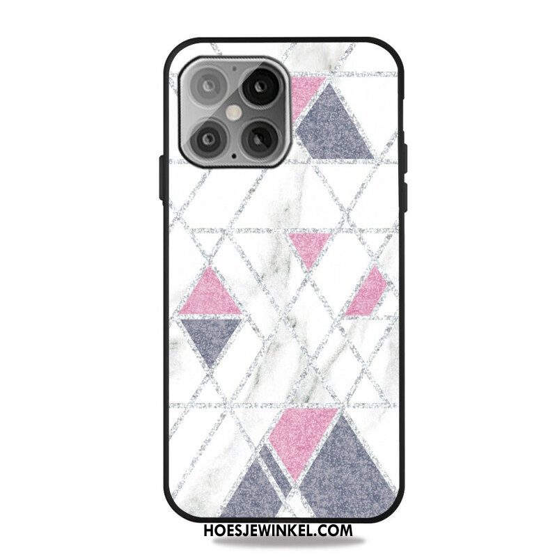 Hoesje voor iPhone 13 Pro Glitter Marmer