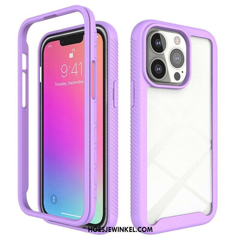 Hoesje voor iPhone 13 Pro Hybride Ontwerp Siliconen Randen