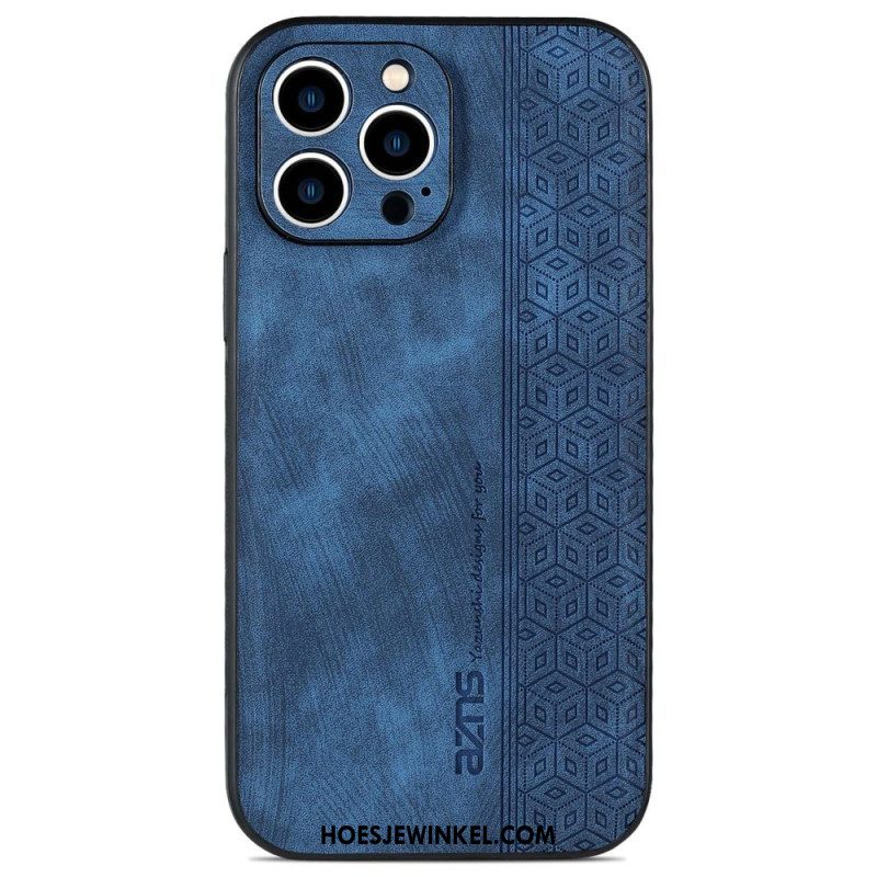 Hoesje voor iPhone 14 Azns Ledereffect