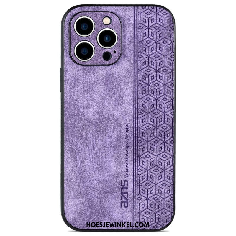 Hoesje voor iPhone 14 Azns Ledereffect