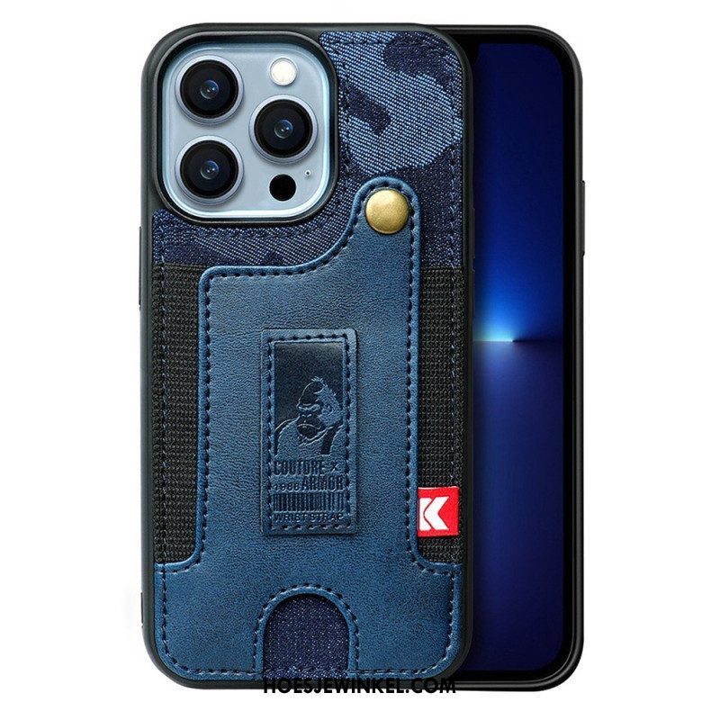 Hoesje voor iPhone 14 Kaarthouder En Jeansriem