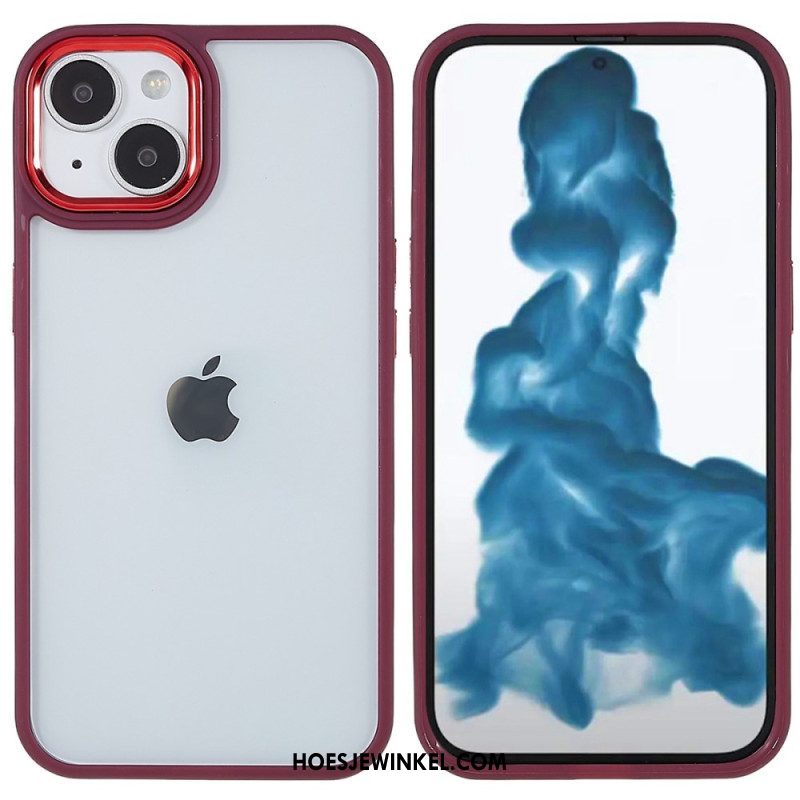 Hoesje voor iPhone 14 Plus Acryl Siliconen Randen