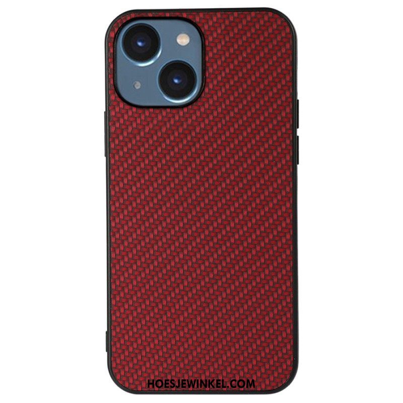 Hoesje voor iPhone 14 Plus Koolstofvezel Textuur