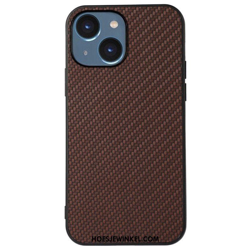 Hoesje voor iPhone 14 Plus Koolstofvezel Textuur