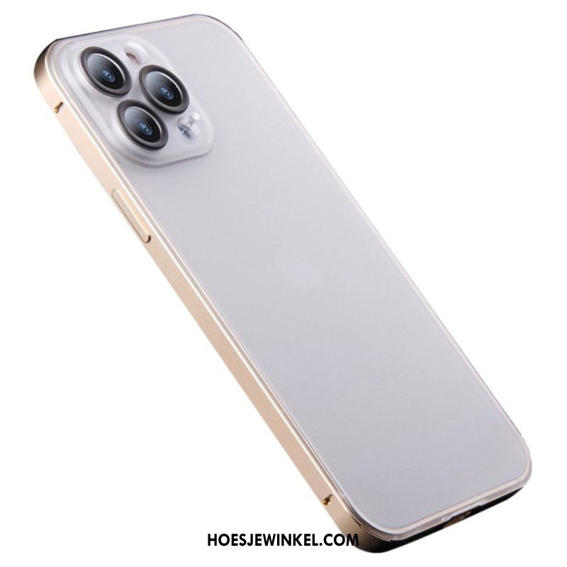 Hoesje voor iPhone 14 Pro Frosted Metalen Effect