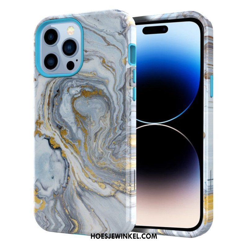 Hoesje voor iPhone 14 Pro Luxe Marmer