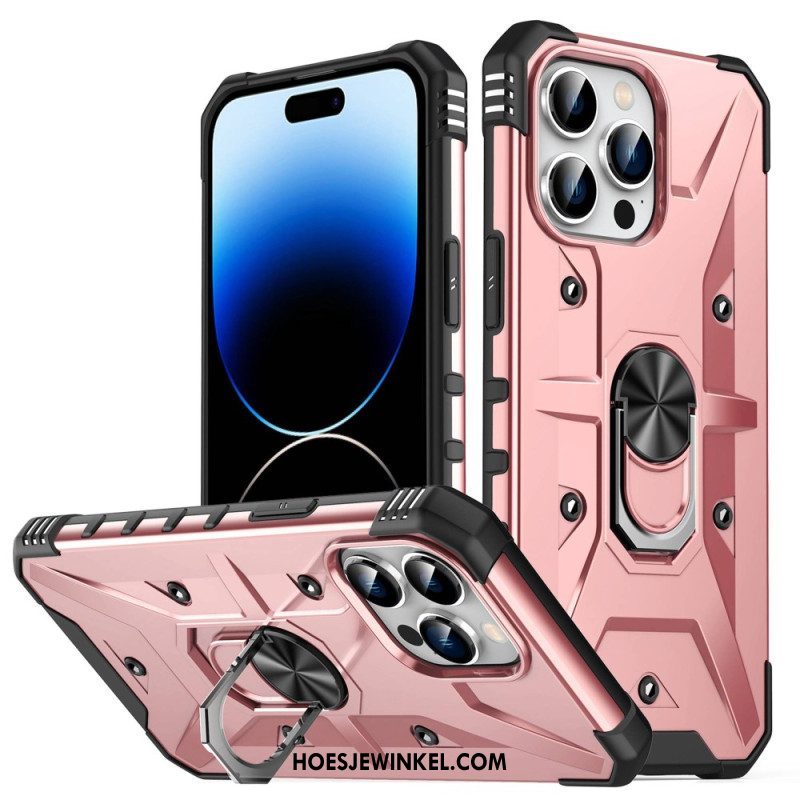 Hoesje voor iPhone 14 Pro Max Bescherming Hoesje Ring-support Optimale Bescherming